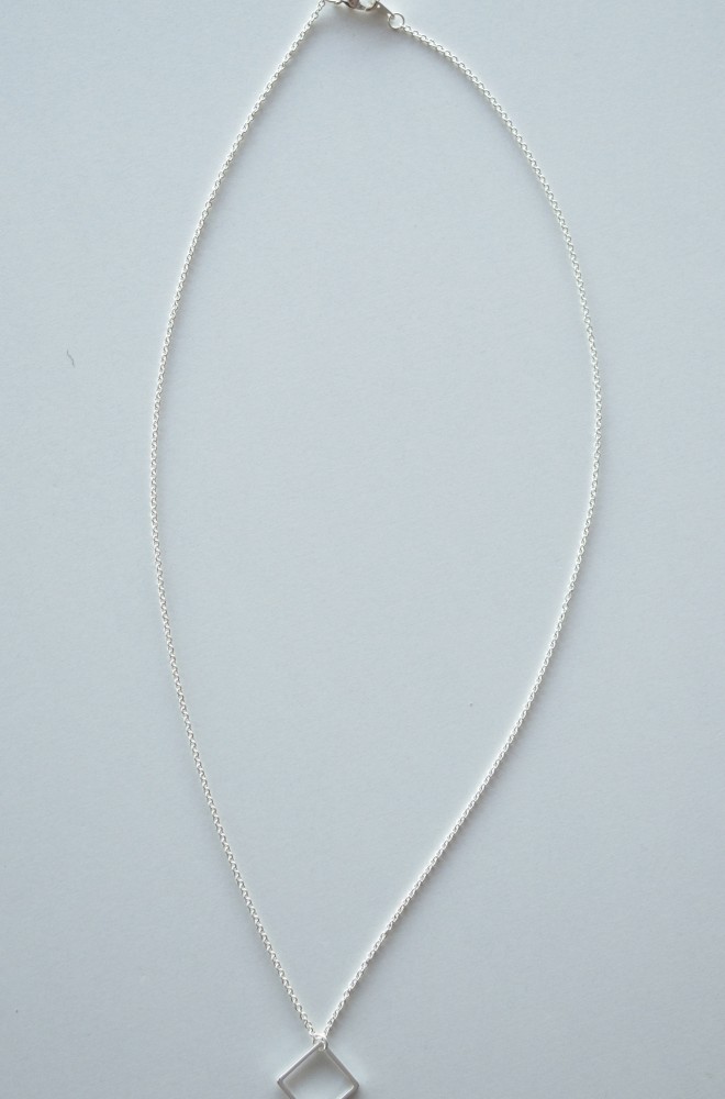square outline necklace